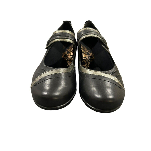 Aetrex Brianna Mary Janes Flats Leather Comfort Shoe Womens Size 9 Black NEW - Picture 7 of 12